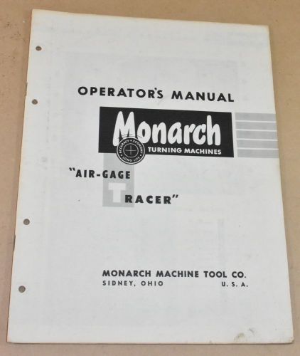 Monarch Air-Gage Tracer Operator’s Manual