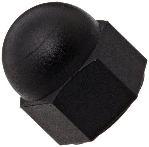 Small parts nylon 6/6 acorn nut, black, right hand threads, class 2b 1/4&#034;-20 for sale