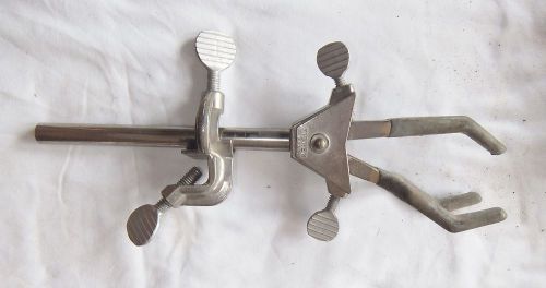 Fisher Castaloy-R 3 Prong Flask/Buret Clamp/ Precision 59-520 Right Angle Clamp