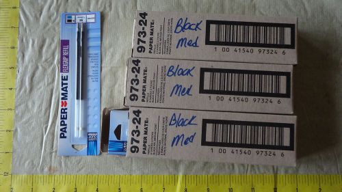 Paper Mate 973-24 Refills Black Med. Flexgrip