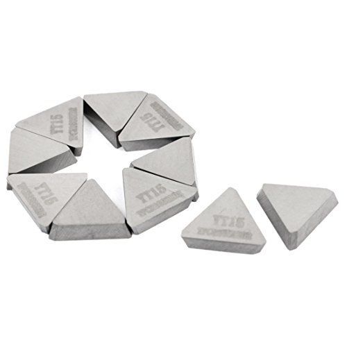 uxcell 10 Pcs YT15 Triangle Hard Alloy Cemented Carbide Inserts Cutter Tip