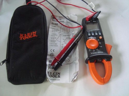 Klien Tools CL100 CL 100 Clamp Voltage Meter with Leads and Case