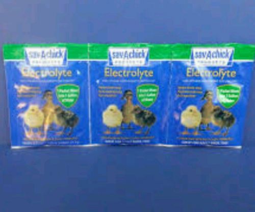 Sav-A-Chick Poultry Chicken Vitamins &amp; Electrolytes 3 pack: 1 pack = 1 gallon