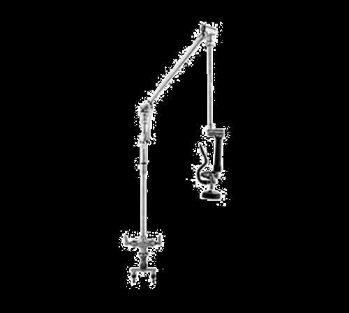T&amp;s brass b-0114-02 pre-rinse unit roto-flex swivel design 4&#034; center deck faucet for sale