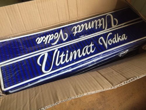 New LOT 30 Ultimat Vodka Bar Mats Blue &amp; White rubber Bartender Pour Case Rail