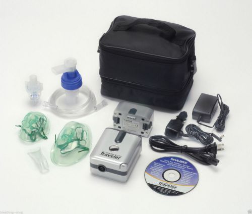 Devilbiss traveler portable nebulizer system. free neb kit and free shipping. for sale