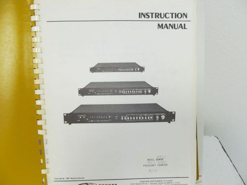 Systron-Donner 604XA Series Frequency Counter  Instruction Manual w/schematics