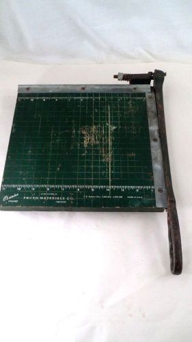 VTG Heavy Premier 11&#034; Paper Cutter Photo Guillotine Trimmer w/ Cast Iron Handle