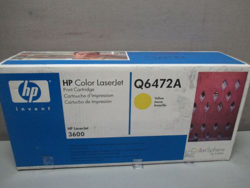 Genuine hp 502a q6472a laserjet 3600 yellow toner~sealed for sale