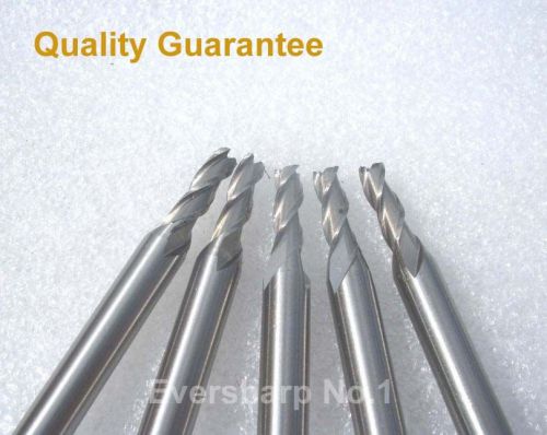 Lot 5pcs HSS Parallel Shank Fully Ground 3 Flute Cutting Dia 4.0mm End Mills
