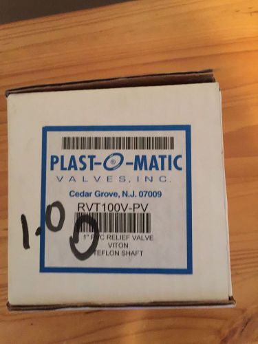 Plast-o-matic  rvt100v-pv 1&#034; pvc relief valve (viton/ptfe shaft) for sale