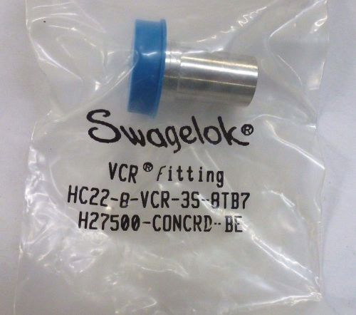 Swagelok hc-22 vcr fitting, short tube butt weld gland  hc22-8-vcr-3s-8tb7 for sale