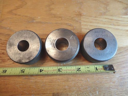 3 MASTER setting rings. .5790 XX, .6557 XX, .6255 XX   Working surfaces mint.