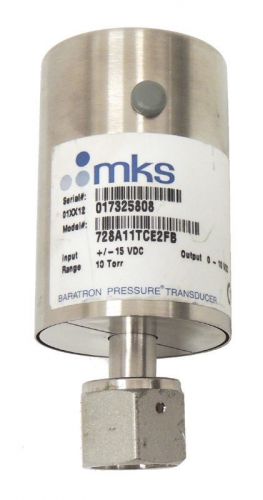 MKS Baratron 728A Pressure Transducer 10 Torr Capacitance Manometer 728A11TCE2FB