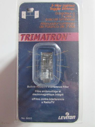 LEVITON 3-Way Lighted Toggle Dimmer Switch Trimatron #6693 Brand new