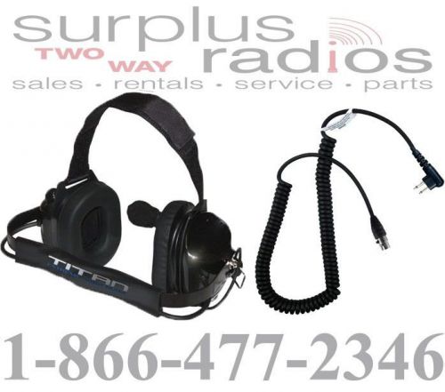 Titan dual muff high noise racing headset for motorola radio cp200 pr400 for sale
