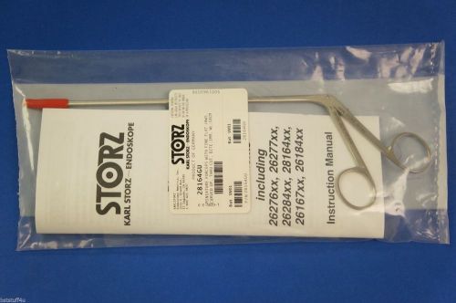 Karl Storz 28164GU Miniature Forceps With Fine Flat Jaws Curved Up Bite 1mm