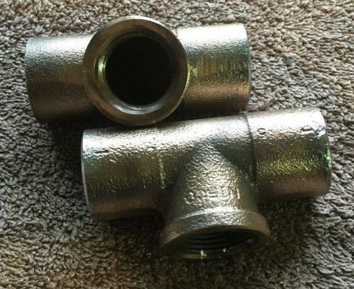 1&#034; x1&#034;x3/4&#034; Reducing BRASS  TEES  sweat to threaded (2 total)