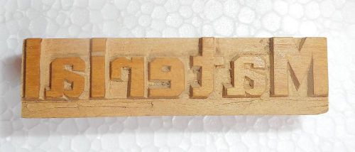 Vintage Letterspress Wooden Block Good For Study, Printing Material Block kb86