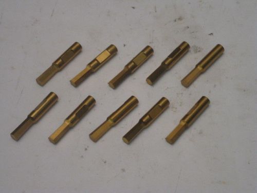 Slater hex. rotary broaching tools 10 pcs. , .192&#034; hex. , 1/4&#034; D. shank