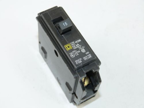Square d homeline hom115 1p 15a 120/240v circuit breaker new 1-yr warranty for sale