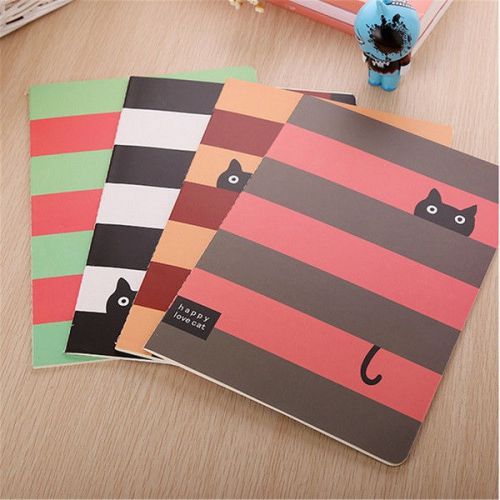New Large Cat Diary Notebook Notepad Stationery Writing Memo Journal Book Random