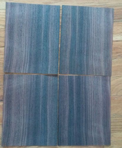 4 pieces of East Indian Rosewood raw wood veneer 8 3/8&#034; x 6 1/2&#034; each bookmatch
