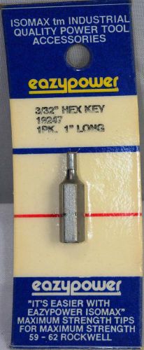 Isomax Eazypower Tools 3/32&#034; Hex Key Insert 1&#034; Screw Driver Bit 19247
