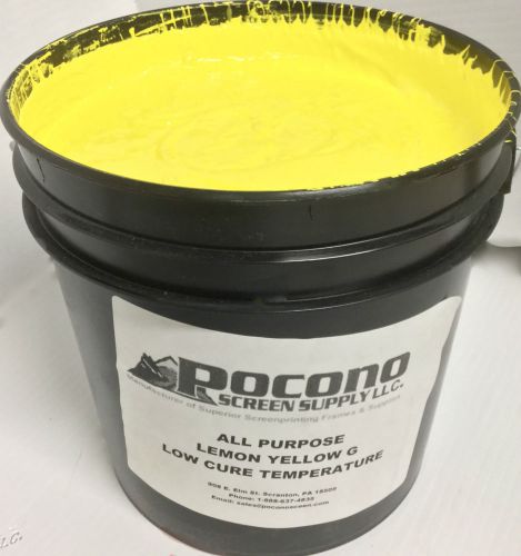 All Purpose Lemon Yellow Low Cure Temperature Ink (Gallon)