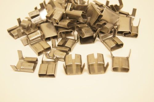 Valuclips Stainless Steel, 1/2&#034; wide, Lot Of 59