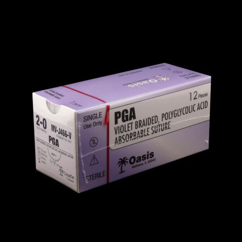Veterinary PGA Violet Braided, Polygl. Acid Absorb Suture 2-0/NCP-1, Vet Use/DZ