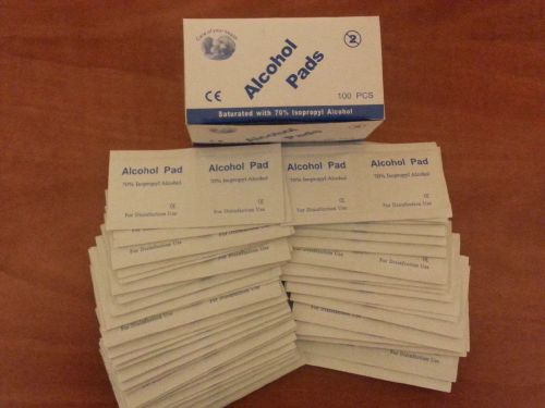 Box of 100 NEW  Alcohol Prep Pads, Antiseptic Wipes 70% Isopropyl