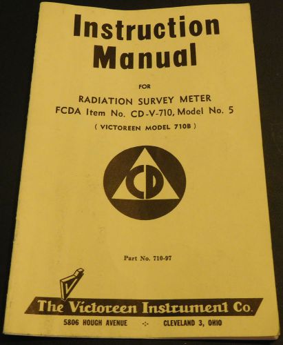 Instruction Manual for Victoreen Radiation Detector Survey Meter