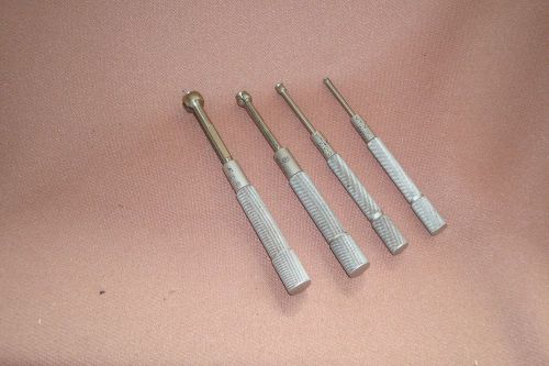 SMALL HOLE GAGES, SET OF 4, MITUTOYO 154-901, VINYL HOLDER, NICE CONDITION