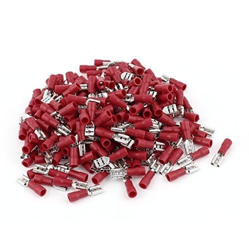 uxcell 240pcs FDD1-187 Female Spade Insulated Terminal Connector Red