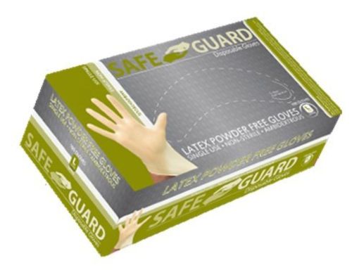 SAFEGUARD Latex Powder free Gloves 100/box (Medium)