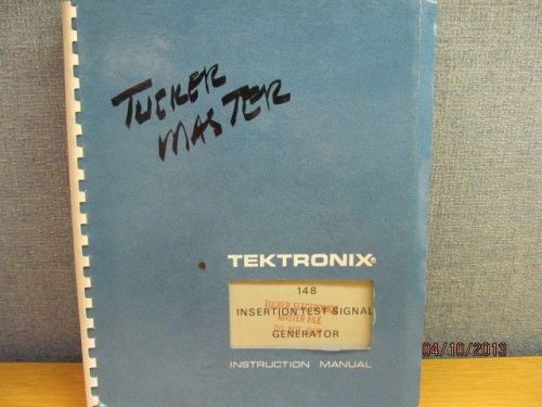 TEKTRONIX 148 Insertion Test Signal Generator Instruction Manual/schematics 1973