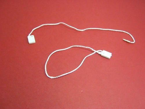 Metronic 7&#034; 100 pcs white hang tag nylon string snap lock pin loop fastener hook for sale