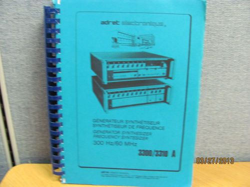 Adret model 3300/3310 a: 300hz/60mhz generator / freq synthesizer - manual schem for sale