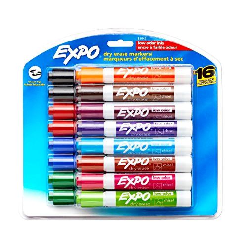 Expo Dry Erase Markers 16 Pack Expo 2 Low Odor Dry Erase Markers Chisel Tip