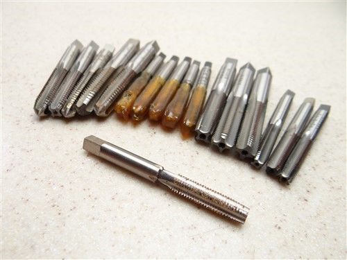 ASSORTED LOT OF 17 HSS TAPS 1/4-28 TO 3/8-24NF MORSE HARSON
