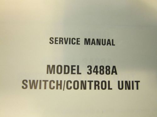 HP 3488A Switch/Control Unit Service Manual