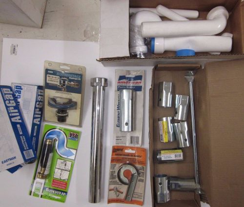 Plumbing supplies - misc box - eastman, gt water, plumbest, zurn, mcguire, sloa for sale