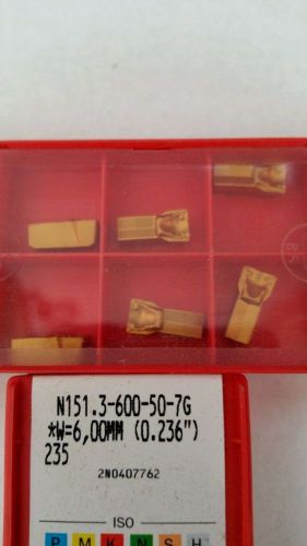 SANDVIK N151.3-600-50-7G GRADE 235 .236&#034; BOX OF 10 GROOVING INSERT