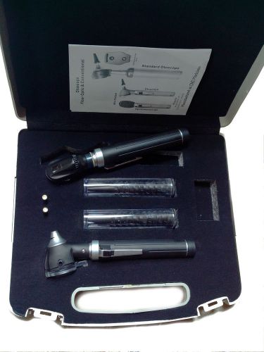 Premium pro ent diagnostic fiberoptic otoscope &amp; mini opthalmoscope set with box for sale