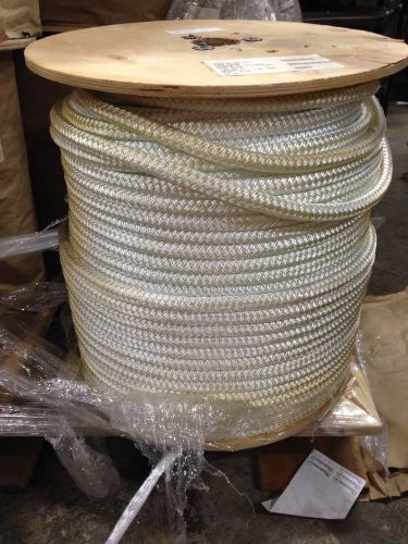 Fibrous white nylon double braid 9/16 x 600 feet rope, (spool) usgi multi-use for sale
