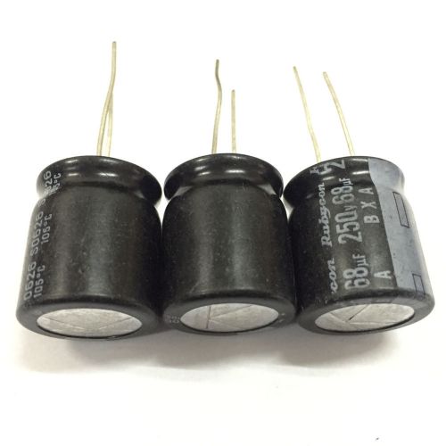 50pcs 68uf 250v rubycon bxa 18x20mm 250v2.2uf high ripple long life capacitor for sale
