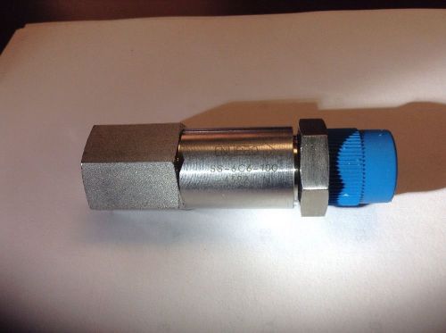 1 swagelok/nupro ss-6c6-100 poppet check valve 100 psi for sale
