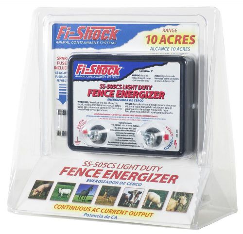 Fi-Shock SS-505CS AC Powered Light Duty Electric Fence Charger, 10 Acre Range