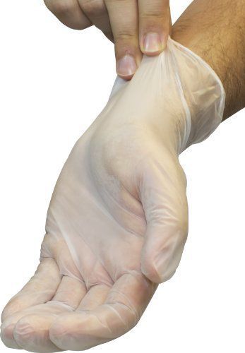Disposable vinyl gloves-clear,latex free,work,food service,cleaning,100 pcs  l for sale
